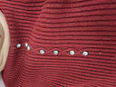 恒源祥高档新款羊毛衫女半高领短款毛衣宽松显瘦百搭大码针织打底衫 半高领-酒红色 厚款 3XL 140-150斤 实拍图