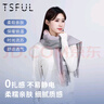 TSFUL围巾女2025秋冬保暖围脖披肩两用加厚防寒仿羊绒围巾披肩 粉灰 实拍图