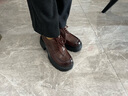 百丽（Belle）时尚舒适牛津鞋女商场同款真皮厚底休闲鞋D2Y1DAM5 棕色 【复古雅致】 38 (240mm) 实拍图