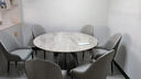 美之印象现代简约高端岩板餐桌椅组合带转盘黑钛不锈钢轻奢圆桌小户型饭桌 （黑钛不锈钢+高端岩板） 1.3米 一桌六椅(带转盘) 实拍图
