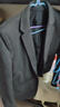 罗蒙（ROMON）西服男士春秋季毛呢西装男商务休闲上衣服外套男装 灰色 XL 实拍图