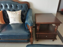 思美琢美式复古真皮沙发实木油蜡皮沙发欧式古典奢华客厅家具转角沙发 单人位 实拍图
