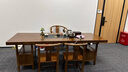 访巢实木大板茶桌椅组合新中式带烧水壶家用办公室禅意功夫茶台 石盘茶桌1围椅4月牙椅 2.2米【加厚7cm桌面】 实拍图
