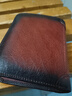 班亚奴男士钱包防盗刷超薄头层牛皮短款真皮男式新款复古竖款驾驶证钱夹 黄棕色-竖款三.折（里外牛皮） 实拍图