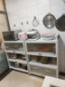 帅仕（shuaishi）厨房用具置物架落地多层餐边柜收纳碗柜家用橱柜微波炉烤箱储物柜 【升级特厚】白4层80长42深丨高硬度实心门丨特强承重 实拍图