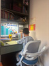 智学库儿童学习升降椅写字椅子凳子小学生可调节座椅家用五色可选 大智网椅/皮质坐垫/脚踏（蓝色） 实拍图