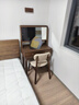 源氏木语 实木餐椅北欧橡木软包靠背椅现代简约休闲椅环保家具 黑胡桃木软包椅有机皮奶茶色 实拍图