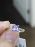 JOLEE紫水晶戒指女S925银均码彩色宝石指环首饰品送女生礼物一物一证 实拍图