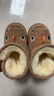 B.Duck小黄鸭童鞋儿童雪地靴冬季男女童长毛绒舒适大棉靴子6874棕色24 实拍图