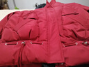 啄木鸟品牌女装红色显瘦立领羽绒棉服棉衣短款2025年冬季新款保暖外套 酒红色 L 105-120斤 实拍图