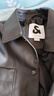 杰克·琼斯（JACK&JONES）男装春秋宽松皮衣舒适简约时尚纯色潮流休闲外套短款上衣PU夹克男 E40 黑色 S 170 实拍图