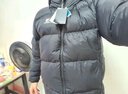 骆驼炽云羽绒服男女冬季连帽防泼防风鸭绒轻暖情侣面包服 黑色 男女同款【火山】7674B S 实拍图
