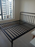 天坛家具 铁艺床现代家具组合主卧室双人钢木床 现代简约卧室套餐家具 黑色床（不含床垫） 1.8*2.0m单床头 实拍图