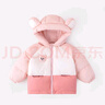 嘟嘟家童装宝宝羽绒服冬季保暖儿童外套冬款男童棉服女童棉袄 皮粉色120 实拍图