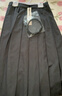 百图betu女装秋季新款半身裙简约显瘦百褶裙高腰半身裙女2308T60 深灰 S 实拍图
