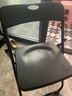 晨淘简易折叠塑料椅会议椅靠背椅家用凳子办公椅座椅便携宿舍电脑餐椅 黑色 实拍图