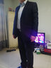 传棨 西服套装男三件套修身免烫商务职业正装西装外套新郎结婚礼服 两粒扣深蓝色【西服+西裤+衬衫】 180/50 实拍图