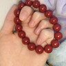 2025蛇年本命年朱砂手串正品男款女士高含量紫金砂单圈转运珠手链 12mm朱砂手串【附鉴定证书】 实拍图