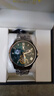 花花公子（PLAYBOY）男士手表机械表男款潮流防水镂空飞轮手表男夜光新款 银绿钢带/精美礼盒/定制刻字 实拍图