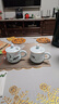 九楼阁 景德镇陶瓷茶杯带盖有手柄青瓷办公水杯350ml 春华秋实 实拍图