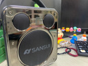 山水（SANSUI）户外广场舞音响蓝牙音箱便携式手提话筒K歌一体机大音量K歌小型移动便携式音箱 D71钛金黑+声卡特效+3喇叭(双麦) 实拍图