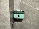 纳利丝卫生间纸巾盒防水厕所抽纸盒免打孔挂壁卫生纸置物架厕纸挂墙 橄榄绿 【免打孔+打孔】两种安装方式 实拍图