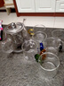 瓷牌茗茶具（cipaiming teaset） 透明玻璃茶具整套套装家用功夫茶壶茶杯会客泡茶器 透明把《八骏壶》6彩把杯 实拍图