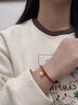 中国黄金小胖福足金编织手绳女款黄金手链情人节生日礼物送女友老婆宝宝 小胖福手绳【红绳】0.5g 实拍图