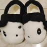 朴西儿童棉拖鞋女童冬季亲子宝宝拖鞋女款包跟室内加绒保暖儿童棉鞋 熊猫黑 34 【220mm】 实拍图