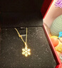 周大福新年礼物小雪花黄金项链(工费420)40cm 约3.95g EOF553 实拍图