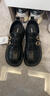 奥古狮登（Agsdon）乐福鞋女春季新款小皮鞋女工作鞋软底复古妈妈鞋通勤鞋 黑色 37 实拍图