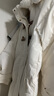 雪中飞羽绒服女长款宽松休闲狐狸毛领简约气质外套 米白 XL 实拍图