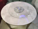 美思来登餐桌转盘钢化玻璃旋转桌面台面玻璃转盘家庭用底座连体圆桌转盘餐 辅助轮转盘直径90cm加厚 实拍图