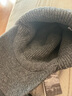 JEEP SPIRIT帽子冬季防寒男女老年人纯羊毛针织毛线鸭舌帽保暖加厚护耳老人帽 深灰（100%纯羊毛） 均码-有弹性 实拍图