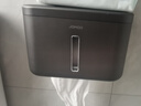 九牧（JOMOO）枪灰厕所纸巾盒卫生间防水纸巾架免打孔抽纸盒可置物卷纸厕纸盒 枪灰色纸巾盒【适合抽纸】 实拍图