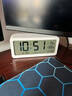 得力（deli） 电子闹钟学生智能夜光大屏幕电子钟多功能温湿度显示时间管理器 大号简洁白-起床神器 实拍图