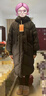 艾莱依羽绒服女长款加厚简约通勤连帽保暖冬外套 炭黑M 实拍图