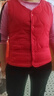 羽绒棉马甲女秋冬保暖背心修身短款v领加绒坎肩百搭内胆 大红色（同色升级加绒款） 2XL 90斤-115斤 实拍图