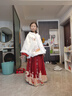 罗蒙汉服女童拜年服冬款明制汉服过年衣服马面裙演出服 米白色套装160 实拍图