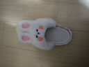 IQGD棉拖鞋女加绒保暖半包头情侣防滑室内家居家卧室216 绿色 36-37 实拍图