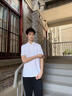 真维斯（Jeanswest）Polo衫男夏季简约休闲透气短袖男士时尚百搭商务t恤潮流宽松上衣 【7A抗菌】雾霾蓝(快乐柯基胸标) XL /180(体重140-160斤左右) 实拍图