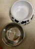 华元宠具（hoopet）狗狗碗狗盆不锈钢猫咪碗食盆喂食喝水宠物防打翻狗粮猫粮专用饭盆 双层奶牛纹 打翻可退 m 实拍图
