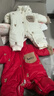 迪士尼（Disney）初生婴儿秋冬季衣服新生儿冬装棉衣外出抱衣加厚连帽棉袄连体哈衣 红色【你好小熊加厚连体衣】--有运费险 66cm 实拍图
