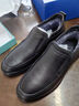 意尔康男鞋冬季羊皮软面休闲皮鞋加绒加厚保暖爸爸棉鞋 59856W 黑色 43  实拍图
