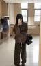 灿图美拉德夹克皮衣外套女秋冬季新款美式潮流cleanfit宽松休闲上衣服 棕色 L 实拍图