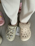 CROCS卡骆驰贝雅暖绒洞洞鞋女暖棉男棉鞋外穿拖鞋|206633 冬日白-11S (建议买大一码) 36 /37(220mm) 实拍图