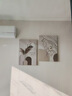 现代简约卧室床头装饰画抽象线条人物挂画奶油风原木风客厅墙壁画 A款-静美时光 35*50cm布纹理面 实拍图