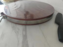 泰南老正宗红铁木砧板切菜板实木家用案板防霉面板占板粘板菜墩圆形刀板 红铁木铁皮钢圈款 36*4cm 实拍图
