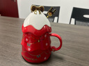 兜市精选生日礼物马克杯送男女520情人节礼物圣诞树杯子情侣喝咖啡水杯 红色【带盖带搅拌勺】 实拍图