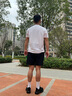 匹克跑步速干运动套装男秋季衣健身服透气排汗羽毛球服短袖短裤两件套 大白【升级A款-带拉链】 M/170 实拍图